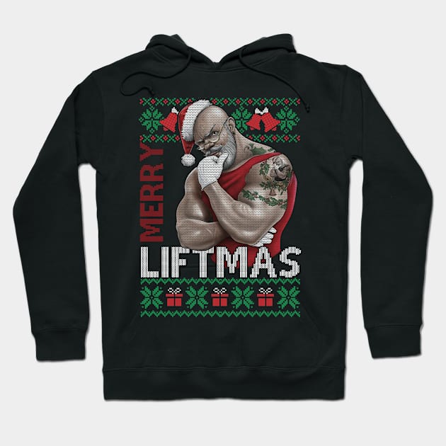 Merry Liftmas Ugly Christmas Gym Workout Gift Mens 5 Hoodie by SloanCainm9cmi